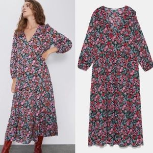 Zara Long Floral Tiered Dress